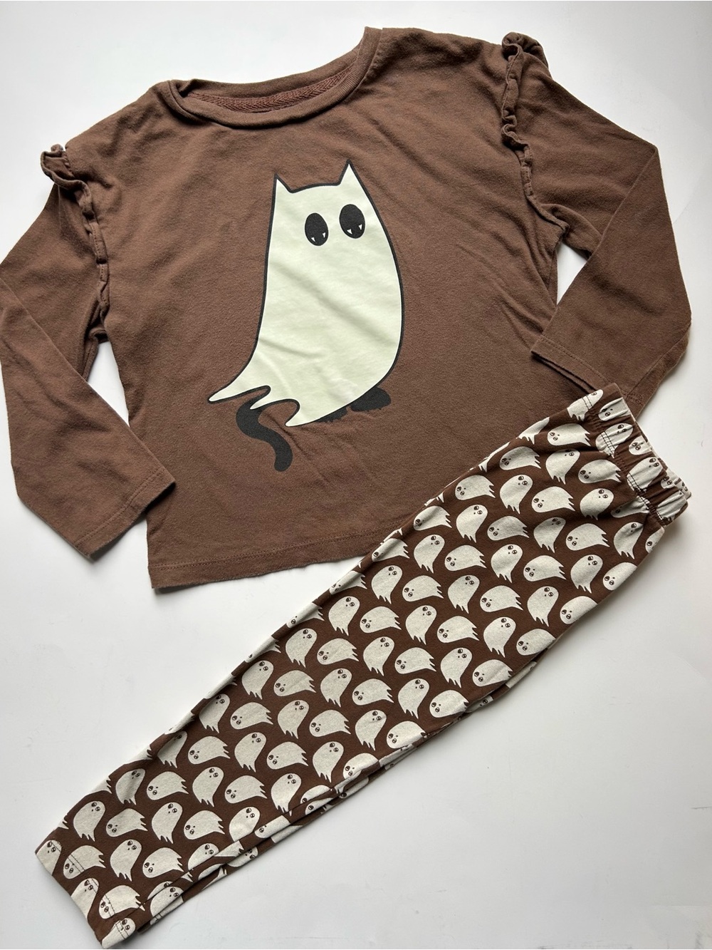 Gap Set with Ghost Cat Print - Glow in the Dark Tee